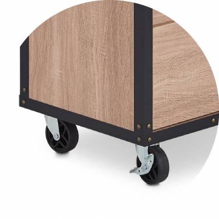 Okvětní kolečko v industriálním stylu, materiál nepoškrábe podlahu.